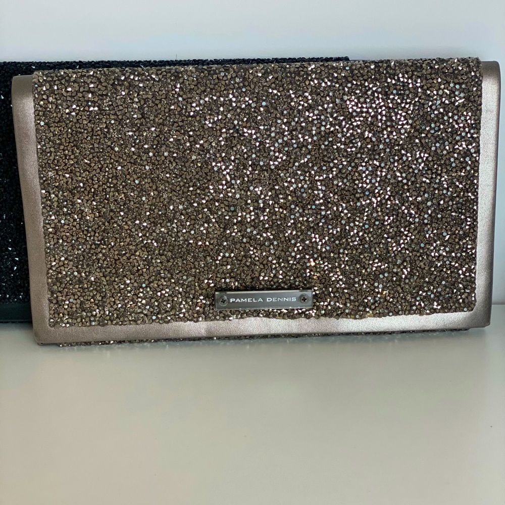 Pamela Dennis rhinestone clutch new